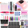 Nail Set With Nail Lamp Nail Dryer Nail Drill Machine Manicure Set Kit Poly Nail Gel Kit Polish Set Soak-off Nail Art Tools Sets