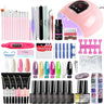 Nail Set With Nail Lamp Nail Dryer Nail Drill Machine Manicure Set Kit Poly Nail Gel Kit Polish Set Soak-off Nail Art Tools Sets