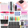 Nail Set With Nail Lamp Nail Dryer Nail Drill Machine Manicure Set Kit Poly Nail Gel Kit Polish Set Soak-off Nail Art Tools Sets