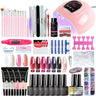 Nail Set With Nail Lamp Nail Dryer Nail Drill Machine Manicure Set Kit Poly Nail Gel Kit Polish Set Soak-off Nail Art Tools Sets