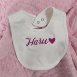 Name Personalised Baby bib 100% cotton White Newborn Baby Saliva Funny Birthday Gift For Baby Boys and Girls shower gift