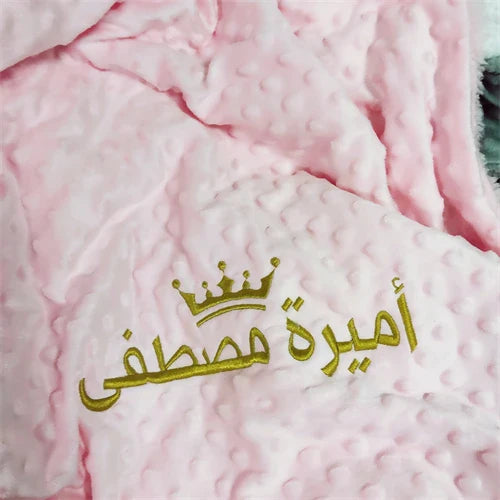 Name Personalised Newborn Baby Blanket Swaddling Baby Bedding Set Swaddle Soft Fleece Toddler Crib Bed Stroller Blanket