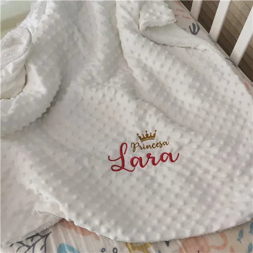 Name Personalised Newborn Baby Blanket Swaddling Baby Bedding Set Swaddle Soft Fleece Toddler Crib Bed Stroller Blanket