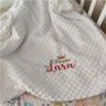 Name Personalised Newborn Baby Blanket Swaddling Baby Bedding Set Swaddle Soft Fleece Toddler Crib Bed Stroller Blanket