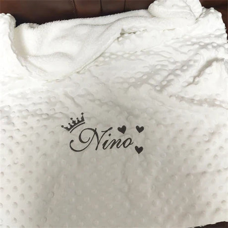 Name Personalised Newborn Baby Blanket Swaddling Baby Bedding Set Swaddle Soft Fleece Toddler Crib Bed Stroller Blanket