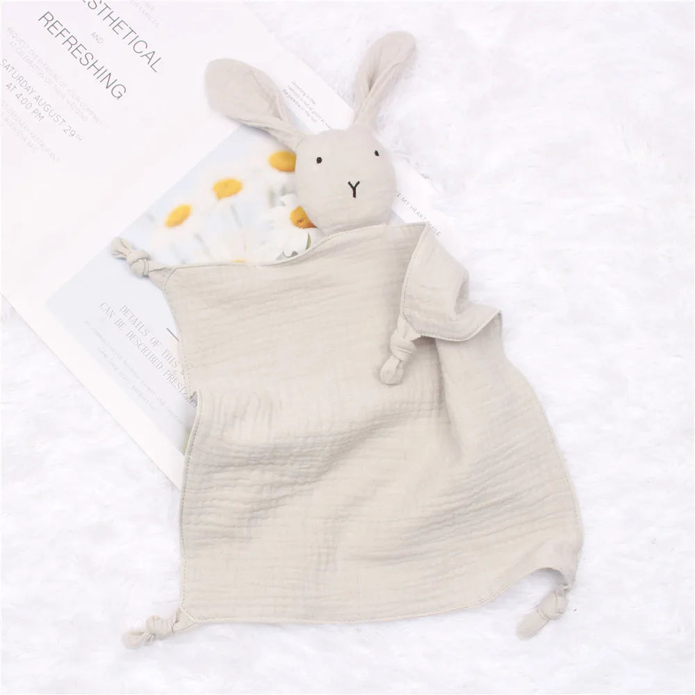 Name Personalized Muslin Cotton Soother Towel Bib Baby Comforter Blanket Infant Kids Sleeping Dolls for Children