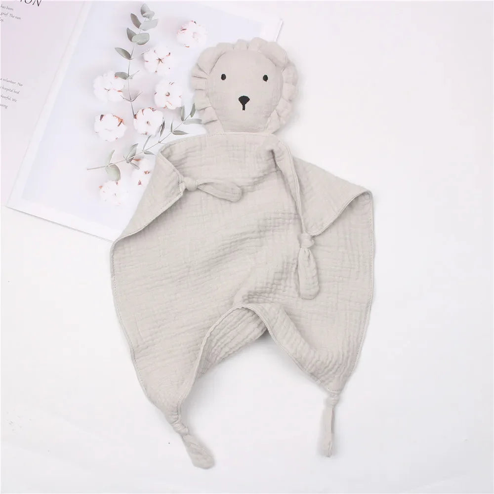 Name Personalized Muslin Cotton Soother Towel Bib Baby Comforter Blanket Infant Kids Sleeping Dolls for Children