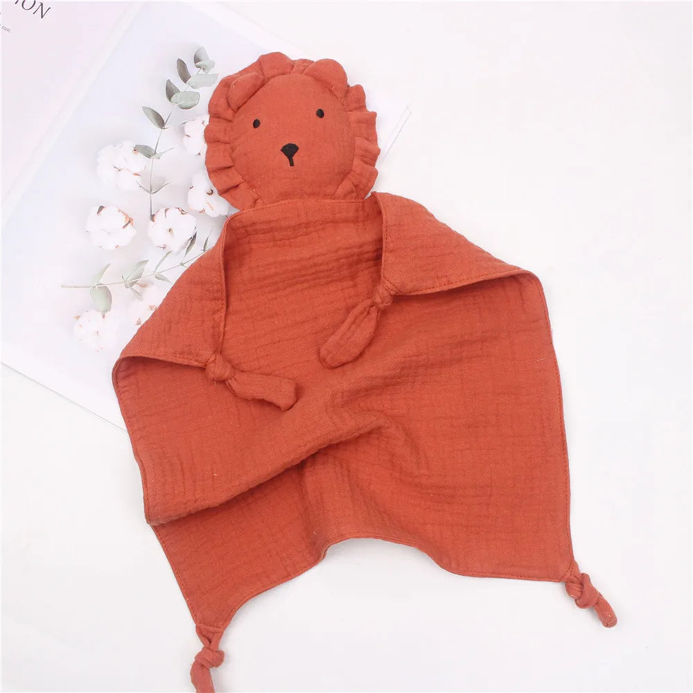 Name Personalized Muslin Cotton Soother Towel Bib Baby Comforter Blanket Infant Kids Sleeping Dolls for Children