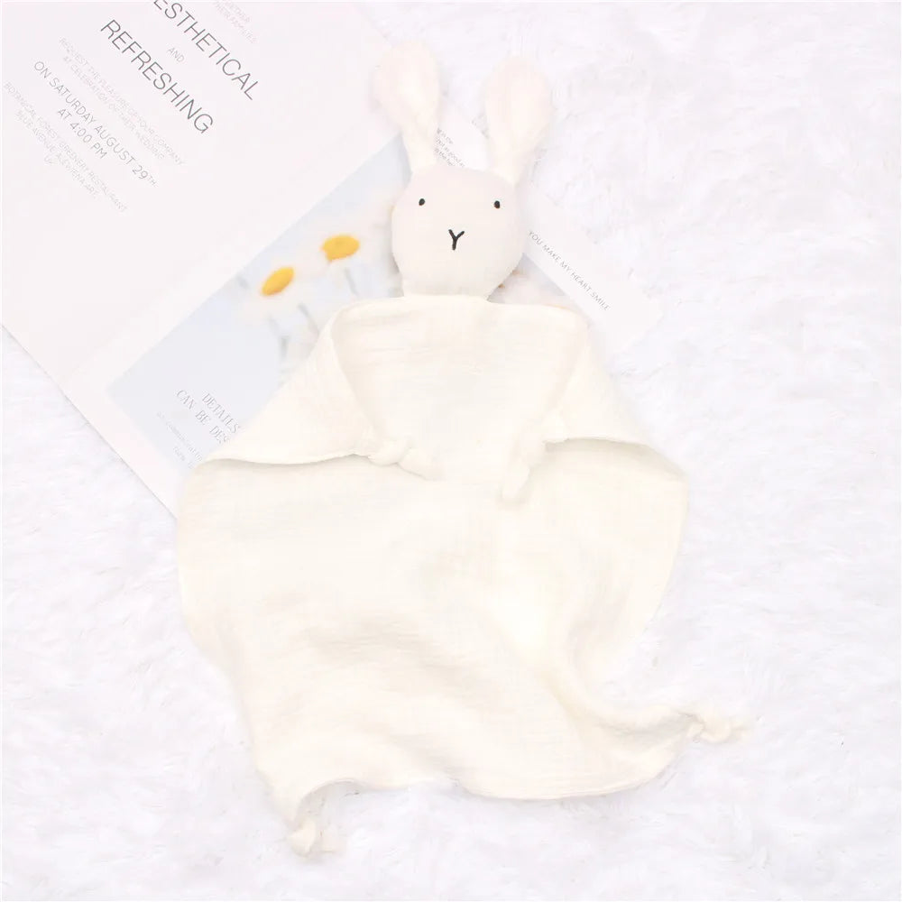 Name Personalized Muslin Cotton Soother Towel Bib Baby Comforter Blanket Infant Kids Sleeping Dolls for Children