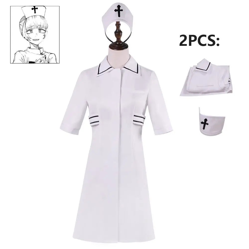 Nanakusa Nazuna Cosplay CALL OG THE NIGHT Costume Nurse Uniform Clothes Skirt Outfit Yofukashi No Uta Halloween Party Girl Women