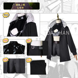 Nanakusa Nazuna Cosplay Costume Anime Call of The Night Wig Black Cloak Jacket Leather Vest Shorts Outfit Yofukashi No Uta Women