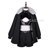 Nanakusa Nazuna Cosplay Costume Anime Call of The Night Wig Black Cloak Jacket Leather Vest Shorts Outfit Yofukashi No Uta Women