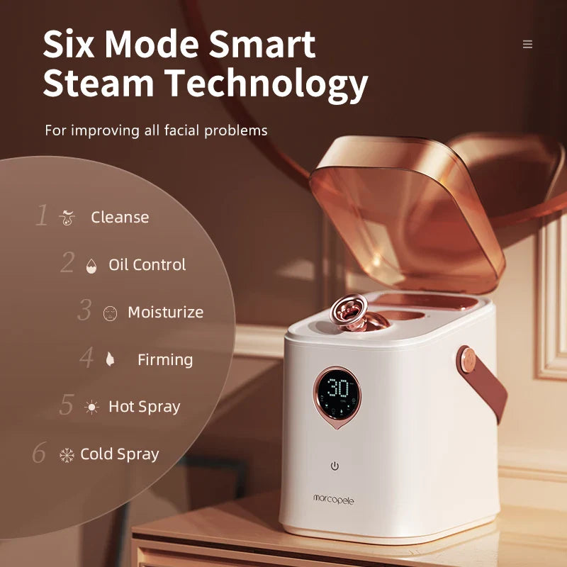 Nano Ionic Face Steamer Deep Clean Moisturizing Steaming Face Skin Care Hot Cold Sprayer Facial Steamer Spa Care Sauna Sprayer