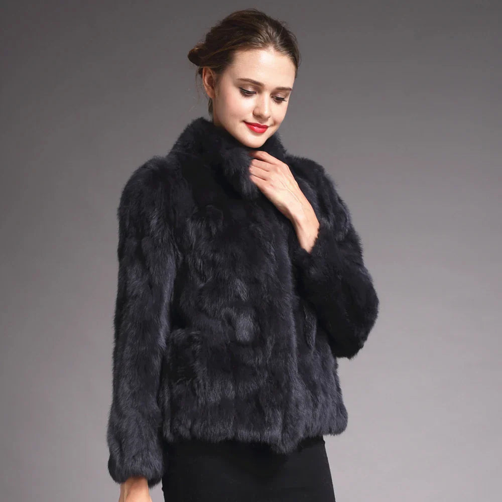 Natural Rabbit Fur Coat Women Winter Jacket Real leather and fur promotion clothing Female On Offer With Free Shipping 2023 Cold