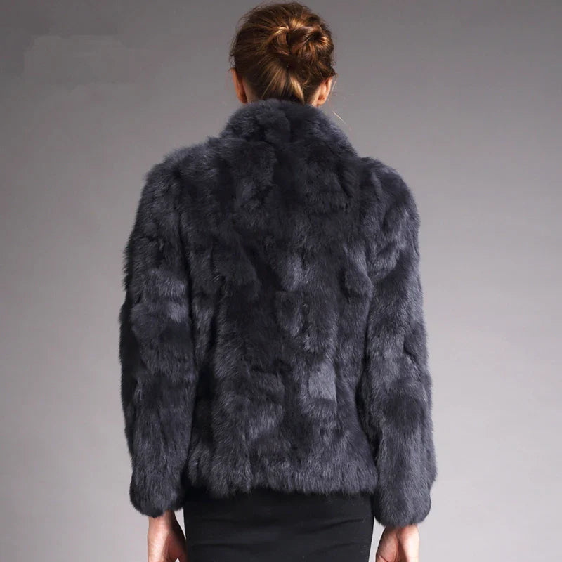 Natural Rabbit Fur Coat Women Winter Jacket Real leather and fur promotion clothing Female On Offer With Free Shipping 2023 Cold