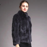 Natural Rabbit Fur Coat Women Winter Jacket Real leather and fur promotion clothing Female On Offer With Free Shipping 2023 Cold