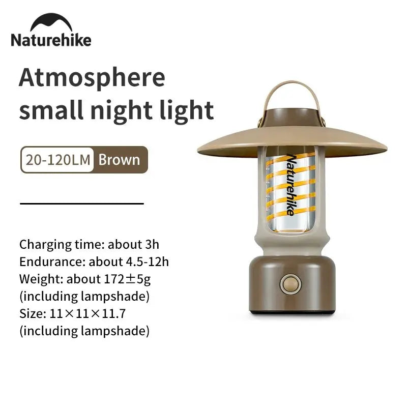 Naturehike Camping Ambient Mini Light Portable Ipx4 Waterproof Backpack Lighting Hanging Tent Lamp Outdoor Hiking Travel Lantern