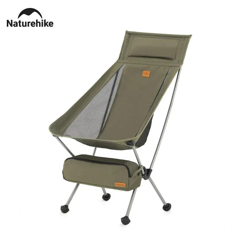 Naturehike Camping Moon Chair High Back Ultralight Folding Chair Portable 120Kg Load Travel Rocking Chairs Outdoor Fishing Chair