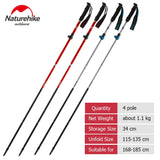 Naturehike Trekking Poles ST09 Collapsible Hiking Stick Five-section Folding Sticks Lightweight Walking Sticks Climbing Stick