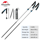 Naturehike Trekking Poles ST09 Collapsible Hiking Stick Five-section Folding Sticks Lightweight Walking Sticks Climbing Stick