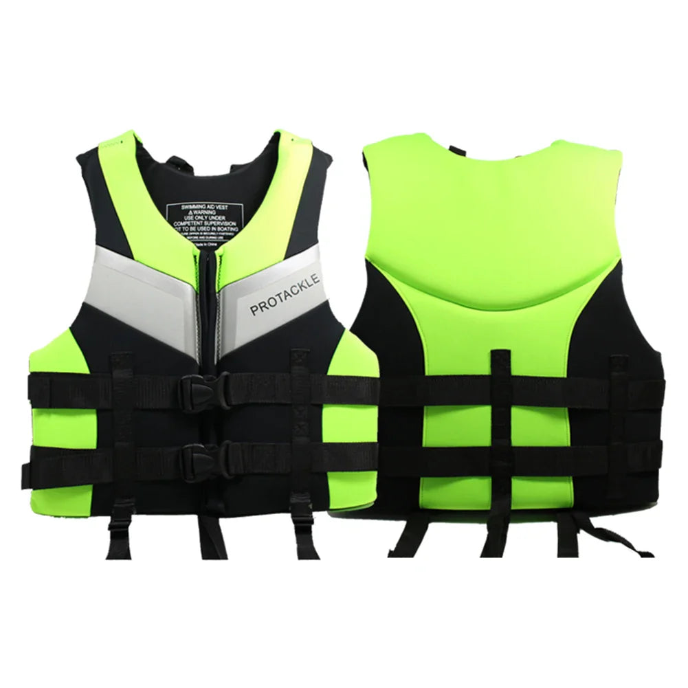 Neoprene Life Vest Lightweight Adults Life Jackets Safety Buckle Swimming Boating Skiing Driving Vest Survival Suit for Surfing