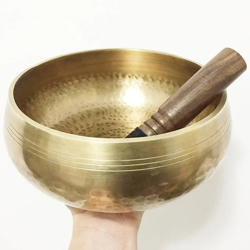 Nepal Hand Hammered Tibetan Bowl Set with Cushion Mallet Meditation Yoga Sound Healing Chanting Singing Bowl Feng Shui