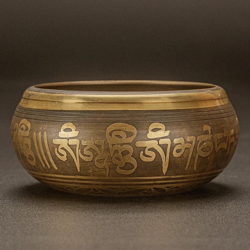 Nepal Handmade Singing Bowl Large Brass Tibetan Bowls Yoga Meditation Sound Healing Instrument Buddhist Sound Bowls Ornaments