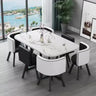 New 2024 Modern Rectangular Negotiation Table and Chair Combination Scandinavian Conference Table Living Room Set with 6 Chairs