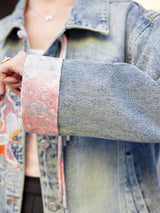 New 2024 Spring Women Denim Jacket And Coat Chinese Style Long Sleeve Embroidery Chinese Buttons Elegant Outwear Woman Jackets