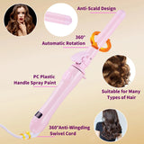 New 25mm Ceramic Barrel Curling Iron Automatic Hair Curlers Rotating  Hair Iron Curling Wands Waves Hair Styling Appliances