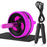 New AB Roller&Jump Rope No Noise Abdominal Wheel AB Roller with Mat For Arm Waist Leg Exercise Gym Fitness Equipment