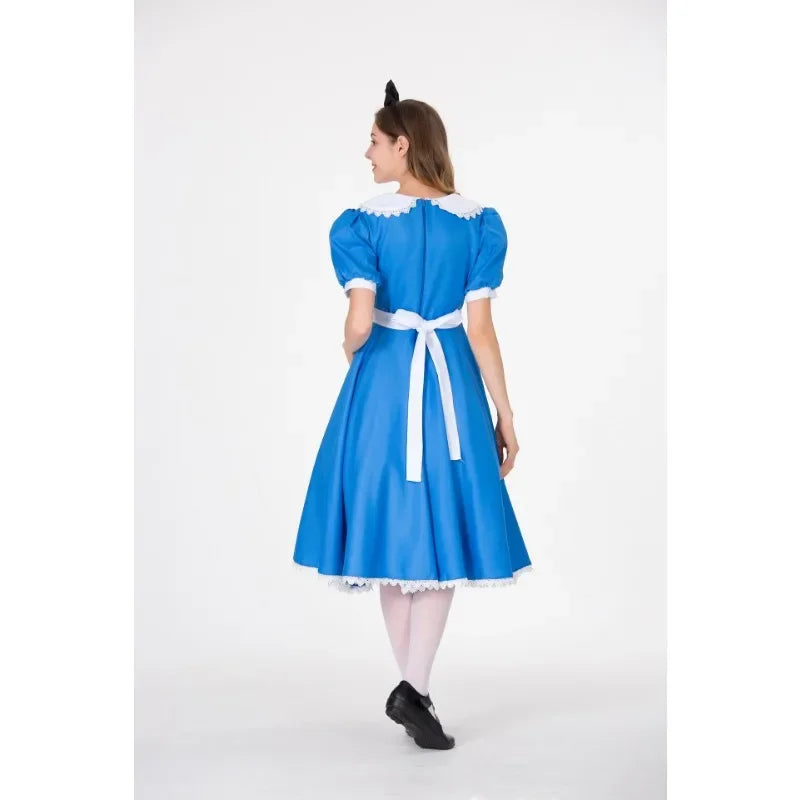 New Adult Alice in Wonderland Cosplay Japanese Anime Maid Clothes Halloween Costumes for Women