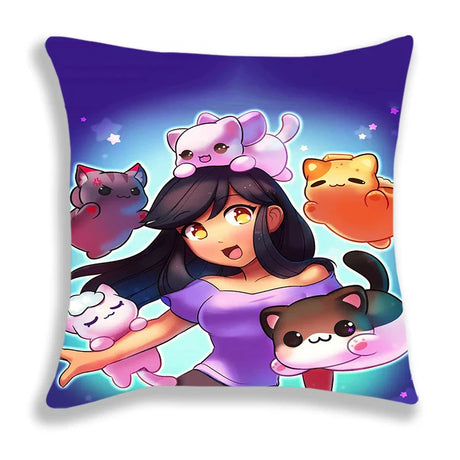 New Aphmau Pillow Case Cute Cartoon Pillowcase Cushion Cover Sofa Bedding Home Decorative 45x45cm Pillowcase For Children