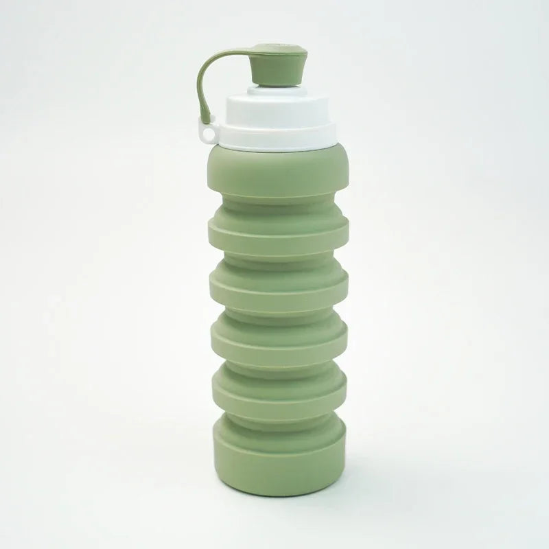 New Arrival Food Silicone Water Bottle Silicone Cup Band Collapsible Folding Sports Telescopic Bottle