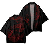 New Arrival Japanese Style Dragon Print Traditional Kimono Men Yukata Cardigan Shirts Cosplay Haori Oversized Streetwear Tops