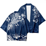 New Arrival Japanese Style Dragon Print Traditional Kimono Men Yukata Cardigan Shirts Cosplay Haori Oversized Streetwear Tops