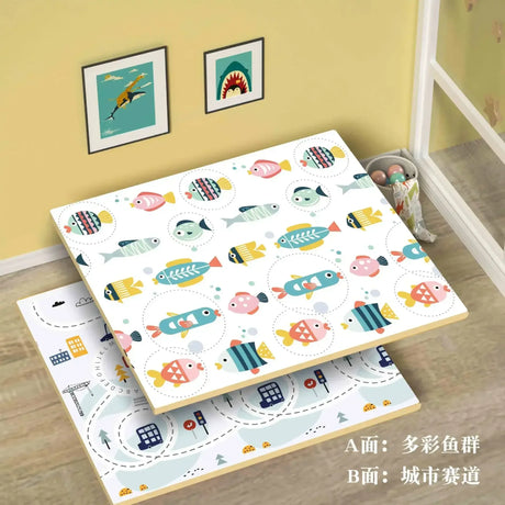 New Baby Play Mats Activities Mat For Baby Game Mat Waterproof Children's Rug Mother Kids Crawling Play Mats Folding Soft Carpet