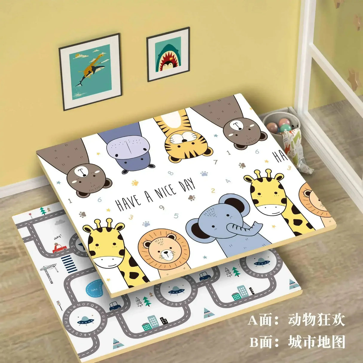 New Baby Play Mats Activities Mat For Baby Game Mat Waterproof Children's Rug Mother Kids Crawling Play Mats Folding Soft Carpet