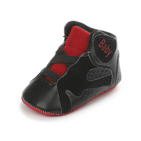 New Baby Shoes Boy Girl Shoes Basketball Sports Shoes High Gang Soft Sole Newborn ToddlerInfant First Walkers Baby Crib Shoes