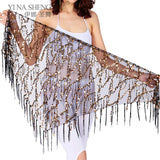 New Belly Dance Costumes Sequins Tassel Indian Belly Dance Hip Scarf for Women Dance Performance Waist Belt 11kinds of Colors