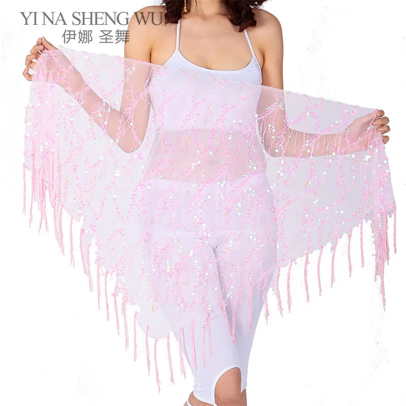 New Belly Dance Costumes Sequins Tassel Indian Belly Dance Hip Scarf for Women Dance Performance Waist Belt 11kinds of Colors