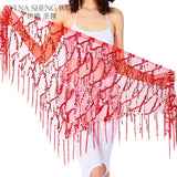 New Belly Dance Costumes Sequins Tassel Indian Belly Dance Hip Scarf for Women Dance Performance Waist Belt 11kinds of Colors