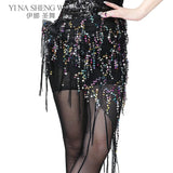 New Belly Dance Costumes Sequins Tassel Indian Belly Dance Hip Scarf for Women Dance Performance Waist Belt 11kinds of Colors