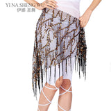 New Belly Dance Costumes Sequins Tassel Indian Belly Dance Hip Scarf for Women Dance Performance Waist Belt 11kinds of Colors