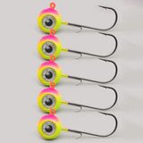 New Big Eyes Jig Head Fishing Hooks with Mustad Hook 1.8g 3.5g 5g 7g 10g Fish Head Fishhook For Soft Worm Fishing Tackle DIY Kit