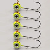 New Big Eyes Jig Head Fishing Hooks with Mustad Hook 1.8g 3.5g 5g 7g 10g Fish Head Fishhook For Soft Worm Fishing Tackle DIY Kit