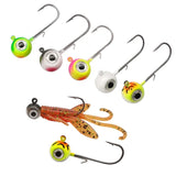 New Big Eyes Jig Head Fishing Hooks with Mustad Hook 1.8g 3.5g 5g 7g 10g Fish Head Fishhook For Soft Worm Fishing Tackle DIY Kit