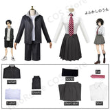 New Call of The Night Yamori Kou Akira Asai Anime Cosplay Costume Black Suit Jacket Shorts Outfit JK Uniform Halloween Party