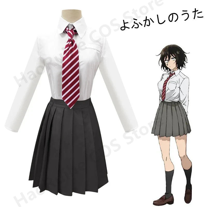 New Call of The Night Yamori Kou Akira Asai Anime Cosplay Costume Black Suit Jacket Shorts Outfit JK Uniform Halloween Party