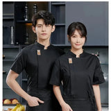 New Chef Jackets for Men Women Short Long Sleeve Cook Shirt Solid Chef Uniform Bakery Restaurant Waitress Waiter Uniform Tops